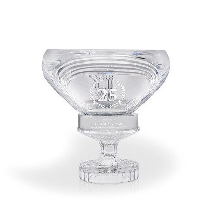 Vanessa Cut Lead Crystal Bowl and Pedestal