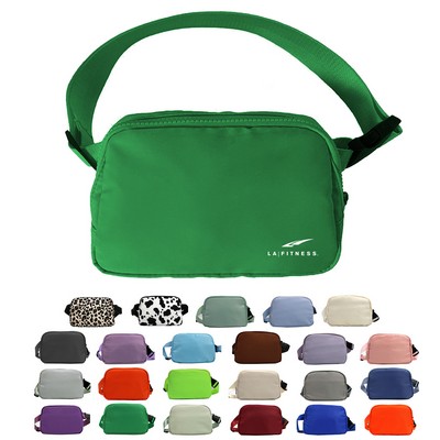 Anywhere Belt Bag Crossbody Fanny Pack With Plastic Zipper