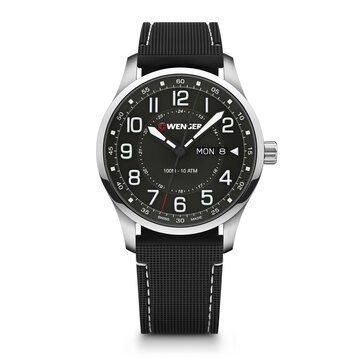 Swiss Army Attitude Black Dial, Black Silicone Strap Large