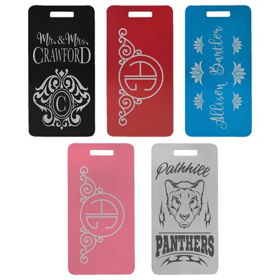 2" x 3.88" Aluminum Luggage Tags