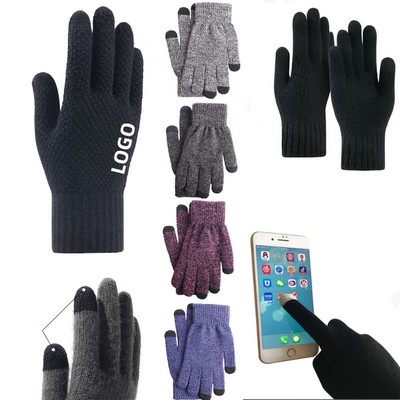 Outdoor Woolen Knitted Touch Screen Gloves