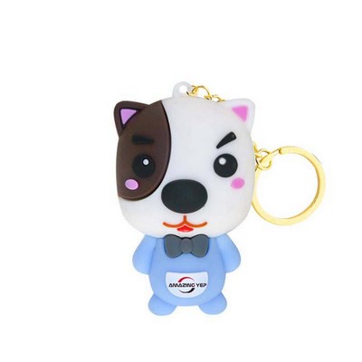 3D PVC Lovely Dog Drops Of Glue Key Chains