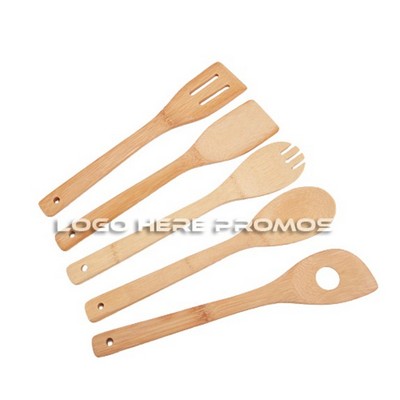 5-Piece Bamboo Kitchen Utensils