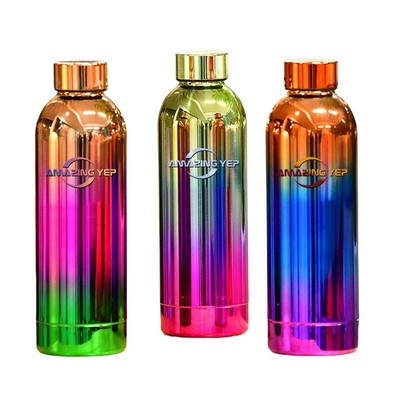 Rainbow Gradient Galvanized Stainless Steel Bottle 17oz.