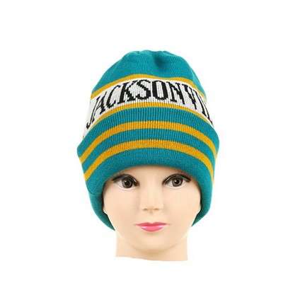 Jacquard Football Beanie