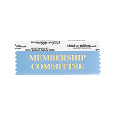 Membership Committee Stk A Rbn Corn Flower Ribbon Gold Imprin