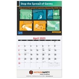 Stapled Safety Wall Calendar (10 5/8"x18¼")