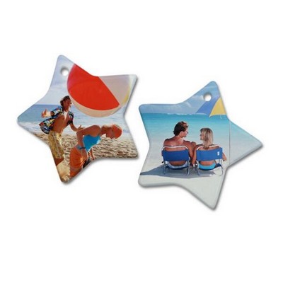 Custom Star Shaped Ceramic Ornament