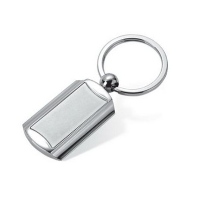 Sculptured Rectangular Body Shaped Metal Keyring