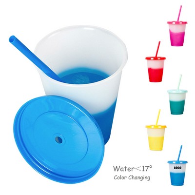 16 Oz. Clear Plastic Color Changing Cup