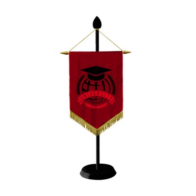 11" Desk Wooden Podium Banner Stand Kit