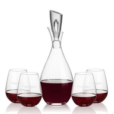 Juliette Decanter & 4 Edderton Stemless Wine