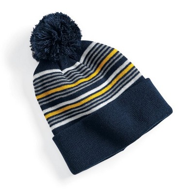 Sportsman SP60 12" Striped Pom-Pom Knit Cap