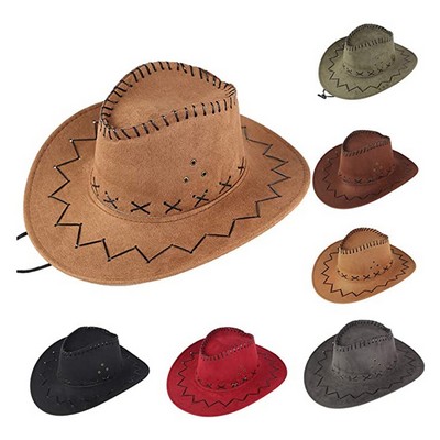 Unisex Faux Leather West Cowboy Hat