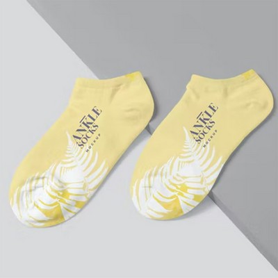 Jacquard Weave Merino Wool Ankle Socks