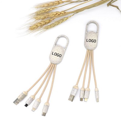 3in1 Wheat Straw Charging Cable