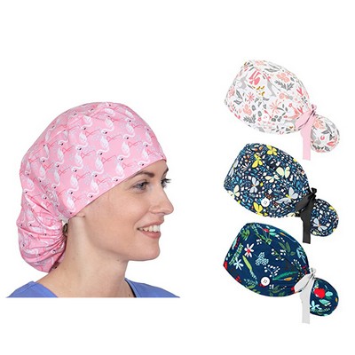 Scrub Cap Doctor Nurse Bouffant Hat With Sweatband