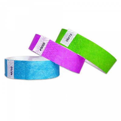 3/4" wide x 10" long - 3/4" Value Line Wristbands Solid Colors 200 Pack Printed 1/0