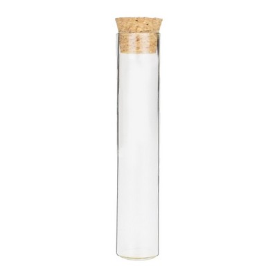 Glass Cigar Tube w/Cork Stopper