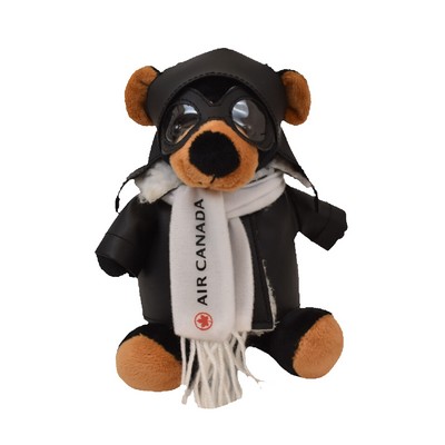 6" Mini Me Beau Bear w/Pilot's Outfit