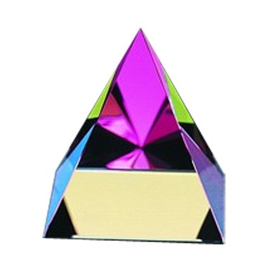 Rainbow Pyramid Paperweight - SM