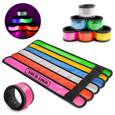 LED Lighted Reflective Slap Bracelets