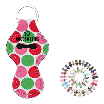 Full Color Lip Balm Holder Keychain