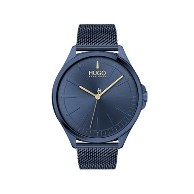 Hugo Boss Gent's Hugo Smash Dark Blue Steel Watch w/Bracelet