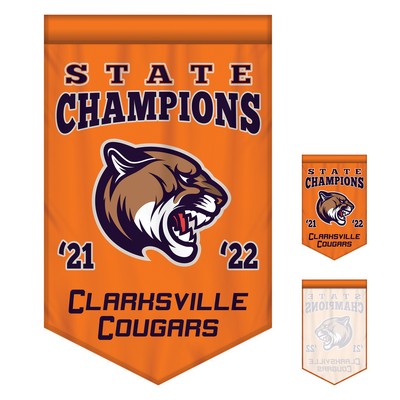 2' x 3' Championship Banner Single Sided V-Cut