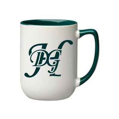 17 oz. Green In and Handle / White Out Arlen Mug