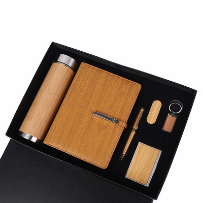 6-in-1 Bamboo Business Stationery Gift Set