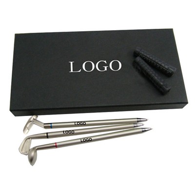 Golf Club Ballpoint Pen Kit w/Black Gift Box