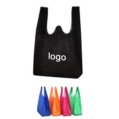 Reusable Non Woven Vest Tote Bag(13 4/5 x 23 3/5"x 6.3")