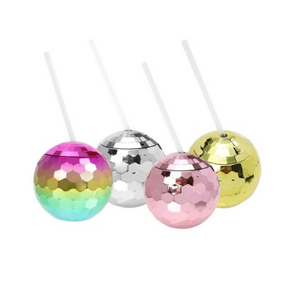 Sparkling Disco Ball-Shaped Sipper Cup for Festive Sipping Fun