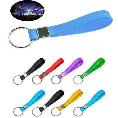 Colorful PMS Match Silicone Wristband Keychain - Vibrant Style!