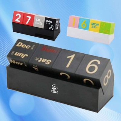 Innovative Building Blocks Design Plastic Desk Calendar