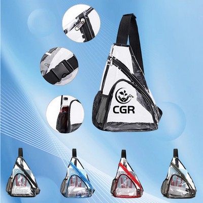 Transparent PVC Sling Bags for Hiking