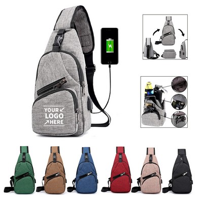 Crossbody Bag with USB Charging Port