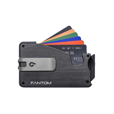 Fantom S Wallet, Slim, Black with Money Clip