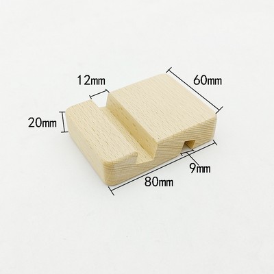 Light Wooden Mini Phone Stand Double Side Using Wood Phone Holder