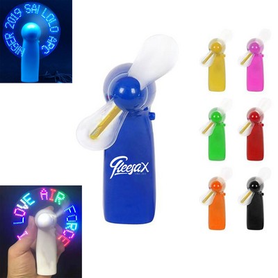 Message Editable Mini Flash Led Fan(Free shipping)