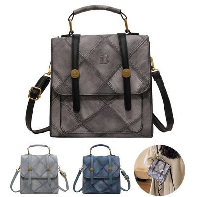 PU Leather Portable trend multi-functional small backpack