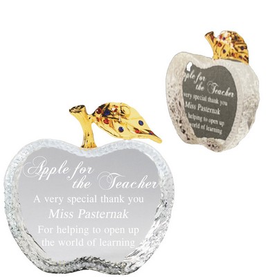 Faceted Crystal Apple Award