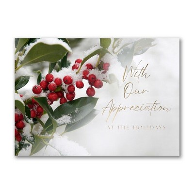 Crimson Appreciation Holiday Card