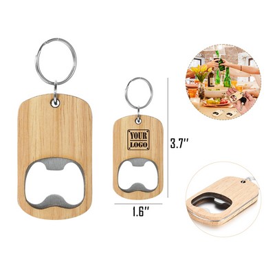 Wooden Keychain Bottle Opener