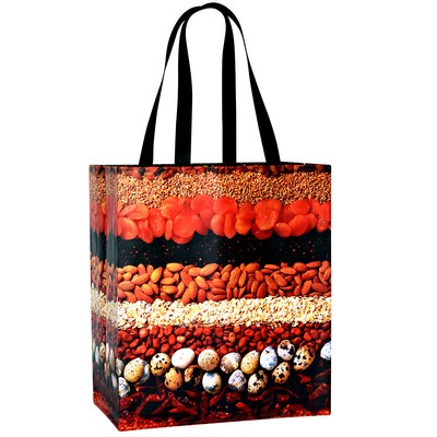 Top-Quality Laminated Woven Reusable Grocery Bag 13"x15"x8"