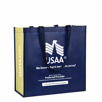 Custom Full-Color Laminated Non-Woven Promotional Tote Bag 15"x15"x6"