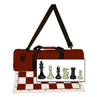 Triple Weighted Tournament Chess Set with Travel Bag - 4 in. King