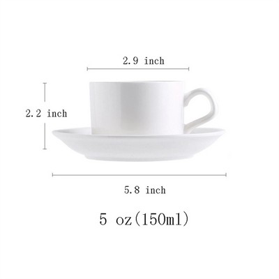 Espresso Cappuccino Mug with Plate 5 oz