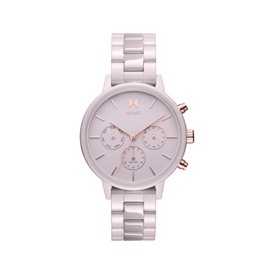 MVMT Nova Woman's Blush Pink Ceramic Watch w/Multi Function Dial